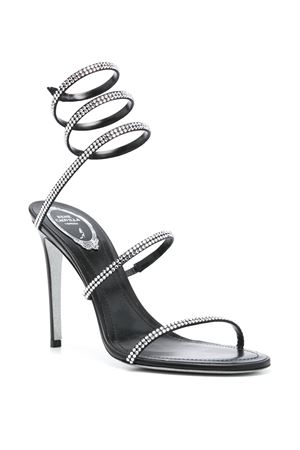 Black calf leather sandals RENE CAOVILLA | C12369105R001V065BLACK